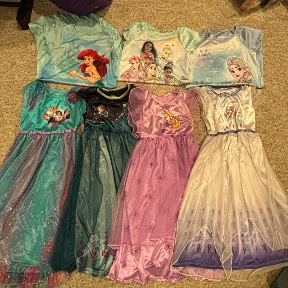 Disney Princess size 6 Night Gowns